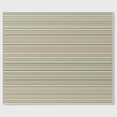 Blauw Groen Roze Zwarte Strepen Modern Elegant Cadeaupapier (Vlak)