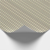 Blauw Groen Roze Zwarte Strepen Modern Elegant Cadeaupapier (Hoek)