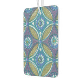 Blauw Groen Rustiek Boho Geometrisch Cirkelpatroon Luchtverfrisser (Links)