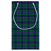 Blauw, Groen Schots Tartan Christmas Plaid Klein Cadeauzakje (Achterkant)