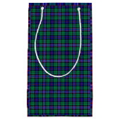 Blauw, Groen Schots Tartan Christmas Plaid Klein Cadeauzakje (Voorkant)