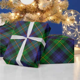 Blauw Groen Schotse Tartan Style Plaid Cadeaupapier