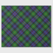Blauw Groen Schotse Tartan Style Plaid Cadeaupapier (Vlak)