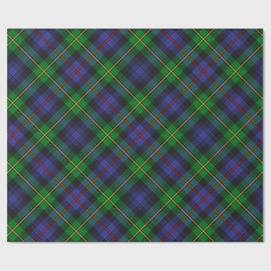 Blauw Groen Schotse Tartan Style Plaid Cadeaupapier (Vlak)
