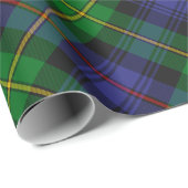 Blauw Groen Schotse Tartan Style Plaid Cadeaupapier (Rol Hoek)