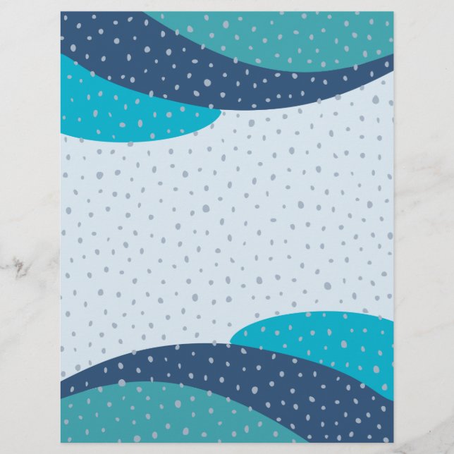 Blauw Groen Schrijfboek Papier (Voorkant)
