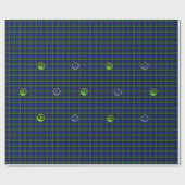 BLAUW GROEN SCOTTISH TARTAN, SAPPHIRE EMERALD-PARE CADEAUPAPIER (Vlak)