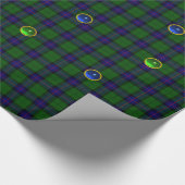 BLAUW GROEN SCOTTISH TARTAN, SAPPHIRE EMERALD-PARE CADEAUPAPIER (Hoek)