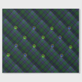 BLAUW GROEN SCOTTISH TARTAN, SAPPHIRE EMERALD-PARE CADEAUPAPIER (Vlak)