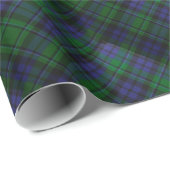 BLAUW GROEN SCOTTISH TARTAN, SAPPHIRE EMERALD-PARE CADEAUPAPIER (Rol Hoek)
