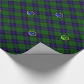 BLAUW GROEN SCOTTISH TARTAN, SAPPHIRE EMERALD-PARE CADEAUPAPIER (Hoek)
