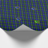 BLAUW GROEN SCOTTISH TARTAN, SAPPHIRE EMERALD-PARE CADEAUPAPIER (Hoek)