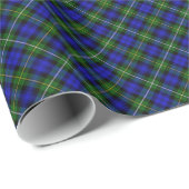 BLAUW GROEN SCOTTISH TARTAN, SAPPHIRE EMERALD-PARE CADEAUPAPIER (Rol Hoek)
