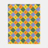 Blauw-groen-Sinaasappel Fleece Deken (Voorkant)