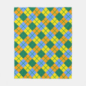 Blauw-groen-Sinaasappel Fleece Deken (Voorkant)