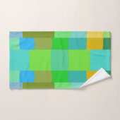 Blauw Groen Sinaasappel Paarse Romige Patroon Abst Bad Handdoek (Handdoek)