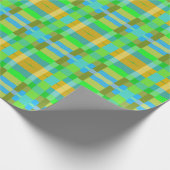 Blauw Groen Sinaasappel Paarse Romige Patroon Abst Cadeaupapier (Hoek)