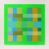 Blauw Groen Sinaasappel Paarse Romige Patroon Abst Legpuzzel (Horizontaal)