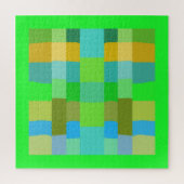 Blauw Groen Sinaasappel Paarse Romige Patroon Abst Legpuzzel (Verticaal)
