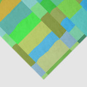 Blauw Groen Sinaasappel Paarse Romige Patroon Abst Tissuepapier (Detail)