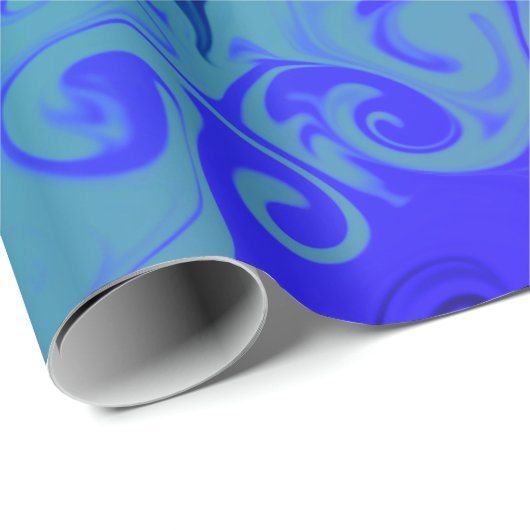 Blauw Groen Sinaasappel Roze Draaier Abstract Patr Cadeaupapier (Rol Hoek)