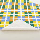 Blauw-groen-Sinaasappel Sherpa Deken (3/4)