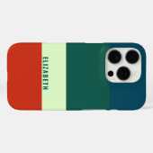 Blauw, groen Sinaasappel streepjespatroon geperson Case-Mate iPhone Case (Achterkant (horizontaal))