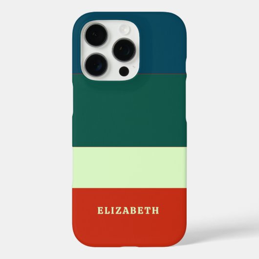 Blauw, groen Sinaasappel streepjespatroon geperson Case-Mate iPhone Case (Achterkant)
