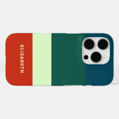 Blauw, groen Sinaasappel streepjespatroon geperson Case-Mate iPhone Case (Achterkant (horizontaal))