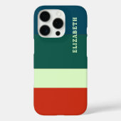 Blauw, groen Sinaasappel streepjespatroon geperson Case-Mate iPhone Case (Achterkant)