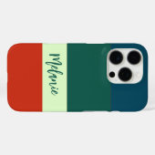 Blauw, groen Sinaasappel streepjespatroon geperson Case-Mate iPhone Case (Achterkant (horizontaal))