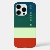 Blauw, groen Sinaasappel streepjespatroon geperson Case-Mate iPhone Case (Achterkant)