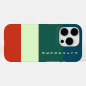 Blauw, groen Sinaasappel streepjespatroon geperson Case-Mate iPhone Case (Achterkant (horizontaal))