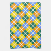 Blauw-groen-Sinaasappel Theedoek (Verticaal)