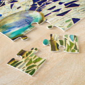 Blauw Groen Spaans Mozaïek Legpuzzel (Zijkant)