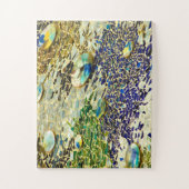 Blauw Groen Spaans Mozaïek Legpuzzel (Verticaal)