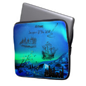 Blauw & Groen' Stel je voor als' elektronica tas (Voorkant Links)