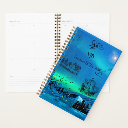 Blauw Groen Stel je voor als Planner (Display)