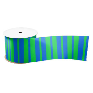 Blauw groen stijlvolle strepen patroonontwerp  satijnen lint