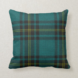 Blauw-groen Tartan dubbelzijdig Kussen