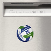 Blauw groen team kleuren volleybalclub magneet (Insitu (Vaatwasser))