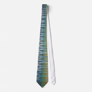 Blauw Groen Tie Dye Necktie Stropdas