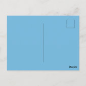 Blauw Groen Tropisch Bladeren Ananas Briefkaart (Achterkant)