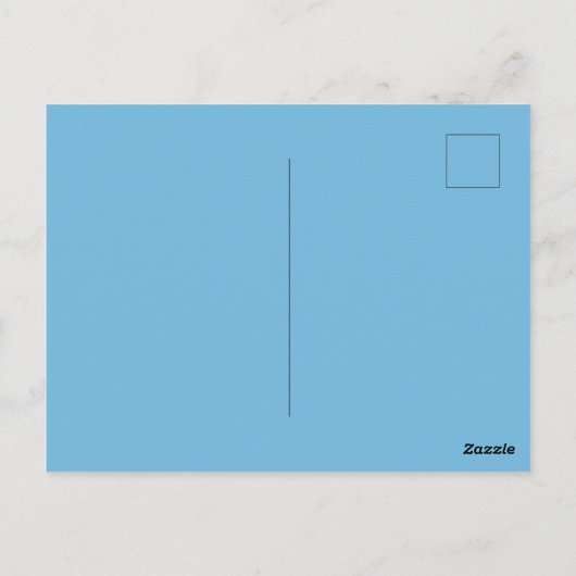 Blauw Groen Tropisch Bladeren Ananas Briefkaart (Achterkant)