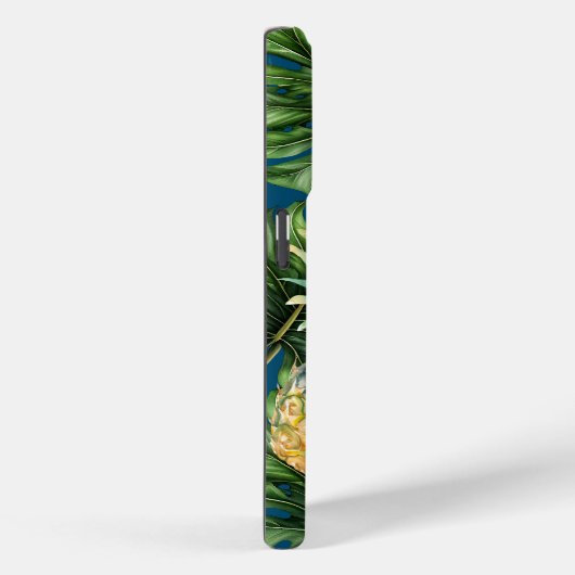 Blauw Groen Tropisch Bladeren Ananas Case-Mate iPhone Case (Achterkant / Rechts)