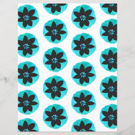 Blauw Groen Tropisch Bloempatroon Scrapbook Papier