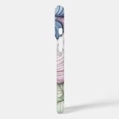 Blauw Groen Tropische Bladeren Patroon Monogram Case-Mate iPhone Case (Achterkant / Links)