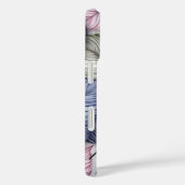 Blauw Groen Tropische Bladeren Patroon Monogram Case-Mate iPhone Case (Achterkant / Rechts)