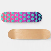 blauw groen turkooizen blauwgroen schildpadschild persoonlijk skateboard (Horizontaal)