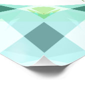 Blauw Groen Twinkle Kleine Star Baby Kind Kwekerij Perfect Poster (Hoek)